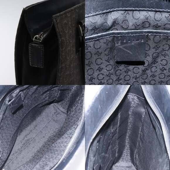 CELINE C Macadam Canvas Hand Bag Gray Silver - Picture 11 of 12